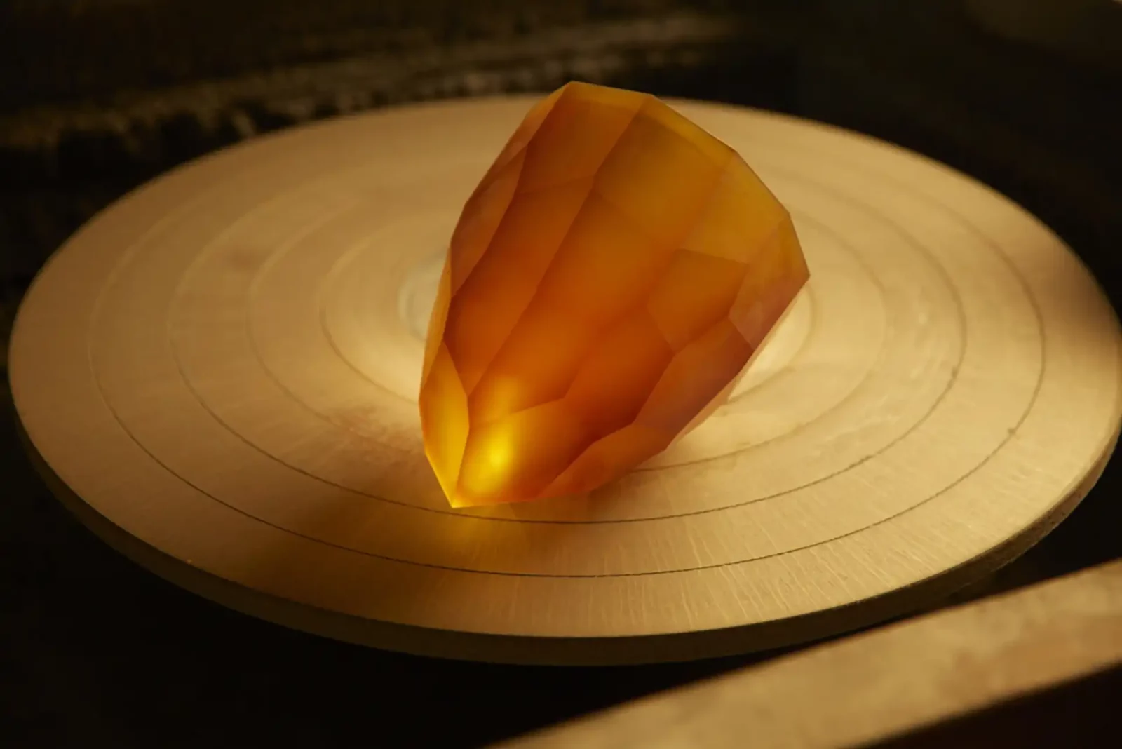 dechem mr flame light glass faceted amber top workshop