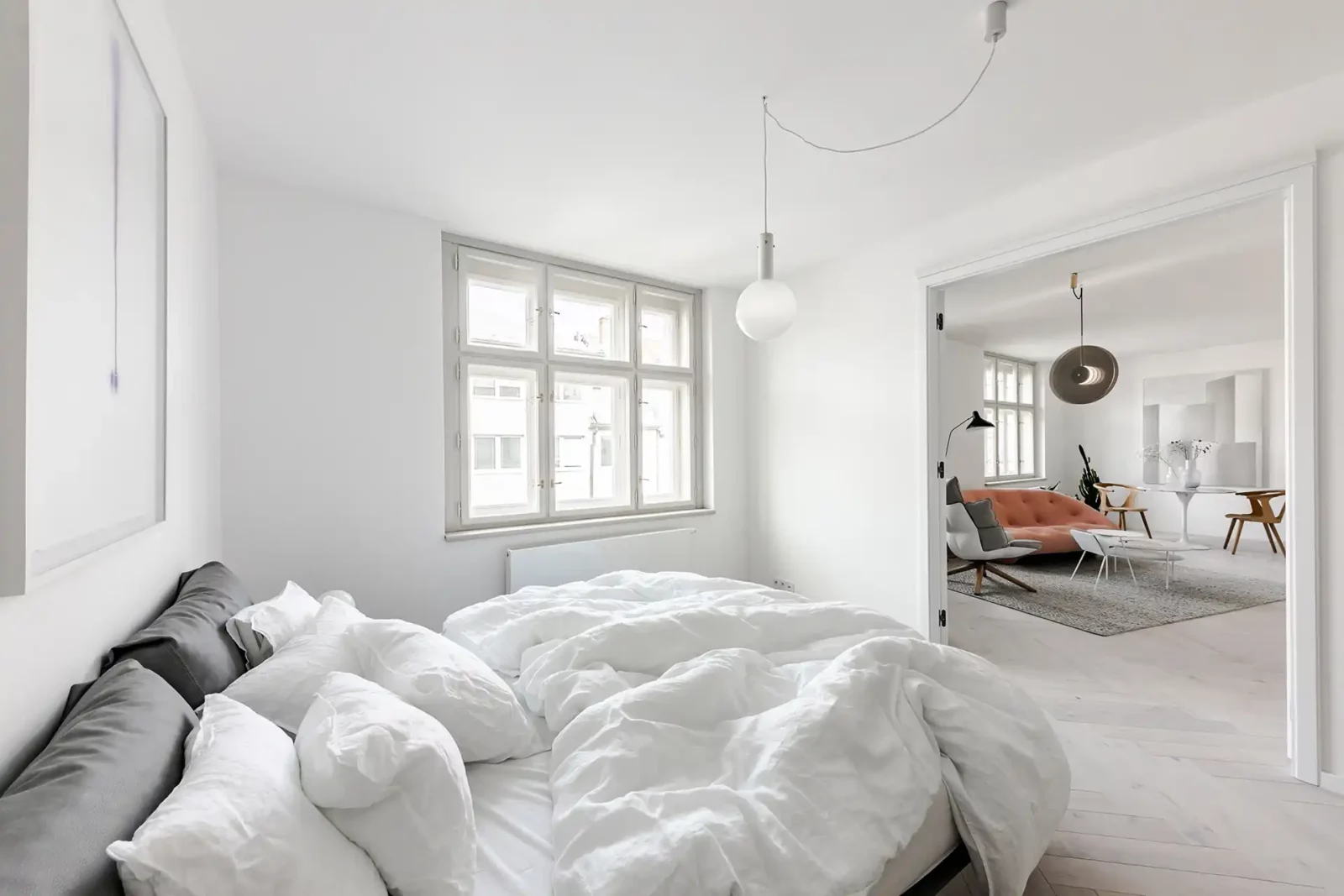 dechem sphaerae light matte white glass bedroom interior 2