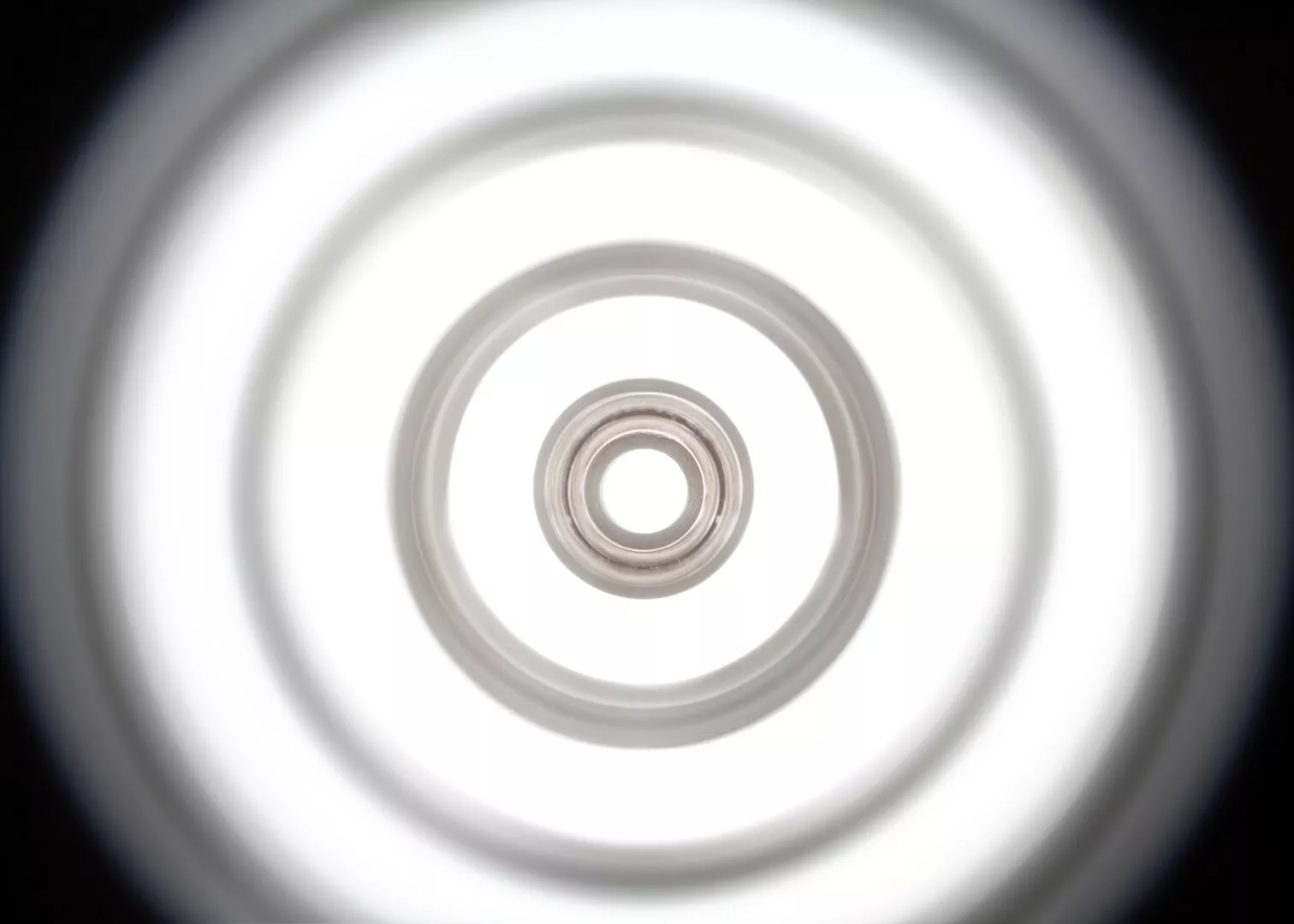 Abstract circular white light tunnel effect.